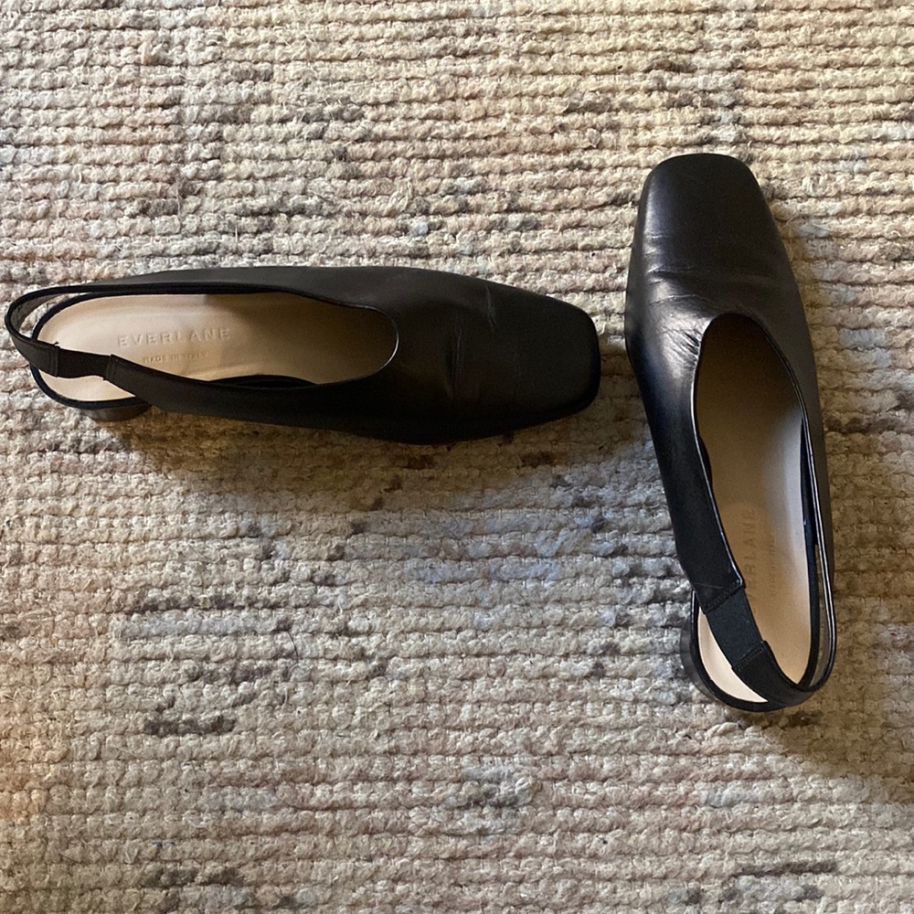 Everlane Square Toe Slingback Heel